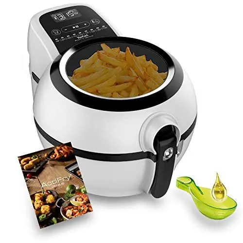 Produktbild: Tefal Actifry Genius Snaking FZ761015 Fritteuse ohne Öl, 1,2 kg, mit 9 Automatikprogrammen und Snackzubehör, intuitives Touchpad und Rezeptbuch, spülmaschinenfest, schwarz