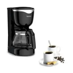 Produktbild: Tefal CM3408 Glas-Kaffeemaschine Mini (600 W, 6 Tassen) schwarz/edelstahl