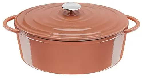 Produktbild: Tefal E26006 LOV Ovaler Bräter 34 cm | wiedergewonnenes Gusseisen | optimale Wärmespeicherung | für alle Herdarten | induktionsgeeignet | backofengeeignet bis 250°C | spülmaschinenfest | Terracotta