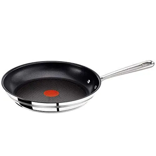 Produktbild: Tefal E85606 Jamie Oliver Pfanne | Bratpfanne | 28cm | Induktionspfanne | Integrierter Temperaturanzeiger | Antihaft-Versiegelung aus Edelstahl