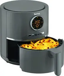 Produktbild: Tefal Ultra Fry Heißluftfritteuse Air Fryer, Frittieren, Rösten, Grillen, Backen, 1,2 kg für 6 Personen, 8 Kochprogramme, Digitales Display, energiesparend, gesunde Friteuse ohne Öl, grau, EY111B