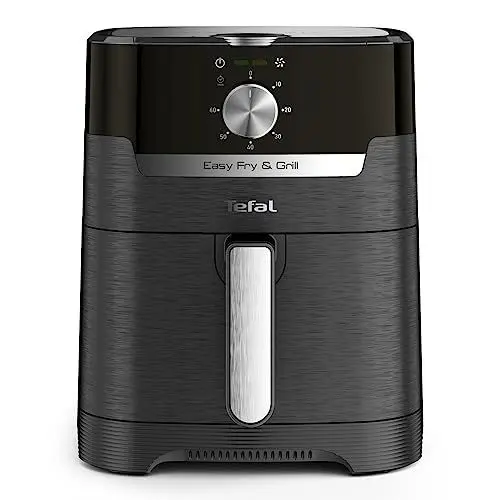 Produktbild: Tefal Easy Fry & Grill Classic Heißluftfritteuse, 2-in-1 Technologie (Air Fryer und Grill) XL, 4,2 Liter für 6 Portionen, 1550 Watt, energiesparend, ohne Öl, gesunde Fritteuse, schwarz, EY5018
