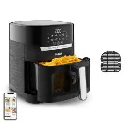 Produktbild: Tefal EY5068 Easy Fry & Grill Vision Heißluftfritteuse | 4,2 L Kapazität | 2-in-1 Technologie | Sichtfenster | Extra Crisp-Technologie | energiesparend | Touchscreen | Schwarz