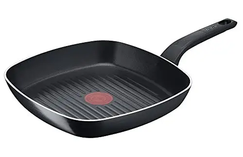 Produktbild: Tefal Easy Cook & Clean Grillpfanne 26x26 cm, Antihaftbeschichtung, Thermo-Signal Temperaturindikator, Schwarz, B5554032 (keine Induktion)