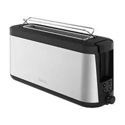 Produktbild: Tefal Element Langschlitz-Toaster TL4308 | 7 Bräunungsstufen | 1000 Watt | Integrierter Brötchenaufsatz | Elegantes Design | Schwarz/ Edelstahl