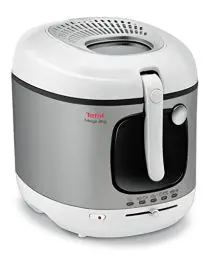 Produktbild: Tefal Mega 2 kg Elektrische Fritteuse, 3,3 L Öl-Kapazität, Anti-Geruchs-Filter, spülmaschinenfeste Teile, Sichtfenster, einstellbares Thermostat, weiß, Edelstahl, FR4800