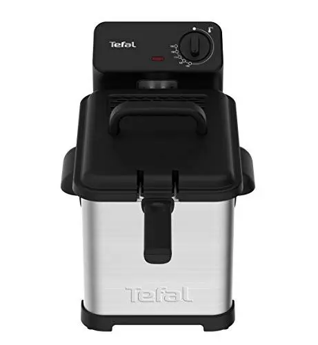 Produktbild: Tefal Family Pro Access 4,0L Fritteuse, 3000 Watt, semiprofessionell mit Öl, herausnehmbarer Ölbehälter, Kühlzonen-Technologie, leichte Reinigung, knusprige Pommes, Edelstahl, schwarz, FR5030