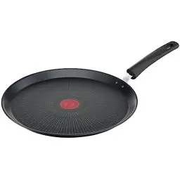 Produktbild: Tefal Unlimited On Crêpepfanne Induktion 28 cm, Pancake Pfanne mit kratzfester Titanium Antihaft-Beschichtung, Thermo-Signal bei idealer Brattemperatur, PFOA-frei, für alle Herdarten geeignet, G25939
