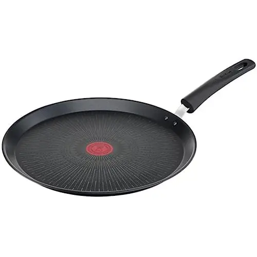 Produktbild: Tefal Unlimited On Crêpepfanne Induktion 28 cm, Pancake Pfanne mit kratzfester Titanium Antihaft-Beschichtung, Thermo-Signal bei idealer Brattemperatur, PFOA-frei, für alle Herdarten geeignet, G25939