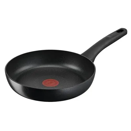 Produktbild: Tefal G28804 Hard Titanium On Bratpfanne 24 cm | Aluminium | unbedenkliche Antihaftversiegelung | Thermo-Signal Temperaturanzeiger | für alle Herdarten geeignet | induktionsgeeignet | Schwarz