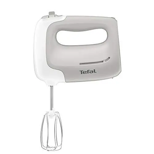 Produktbild: Tefal Handmixer Prep'Mix, 450 W, Handrührgerät mit 5 Geschwindigkeiten, 2 Schneebesen und 2 Knethaken aus Edelstahl, ergonomisches Design, spülmaschinenfestes Zubehör, HT450B