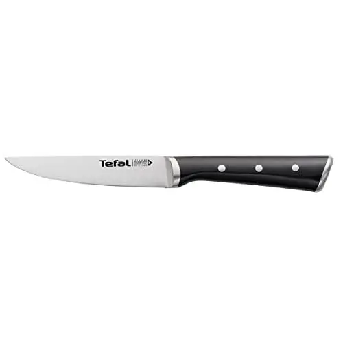 Produktbild: Tefal Ice Force K23209 Universalmesser, 11cm Klinge, Küchenmesser, Korrosionsschutz, Allzweckmesser mit Handschutz, Edelstahl, schwarz