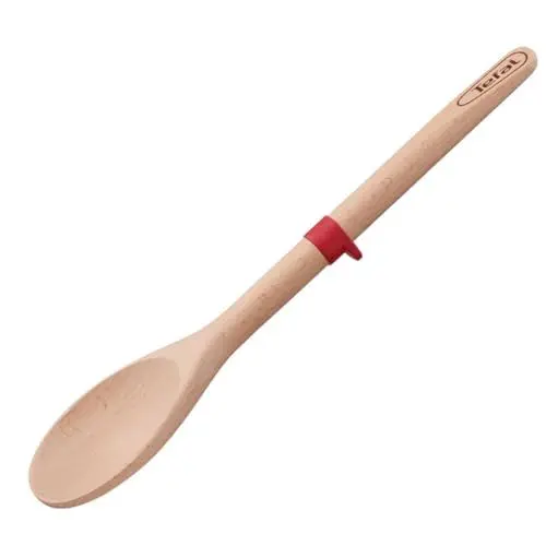 Produktbild: Tefal Ingenio K23005 Holz-Löffel, braun/rot, 38.4 x 9.2 x 2.7 cm