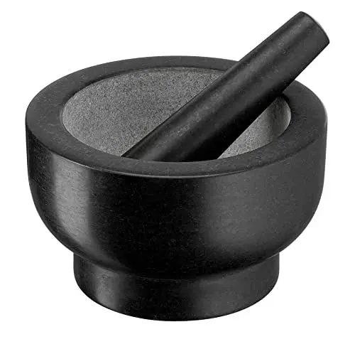 Produktbild: Jamie Oliver by Tefal Mörser und Stößel aus Granit, 14,5 cm Durchmesser, Kräuter und Gewürze zerkleinern, einfache Reinigung, K1823255
