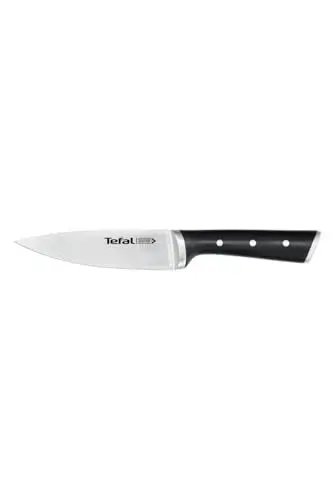 Produktbild: Tefal K23203 Ice Force Kochmesser 15 cm | Fleisch- oder Gemüsemesser | deutscher Edelstahl | ergonomischer Griff | spülmaschinenfest | Edelstahl/Schwarz