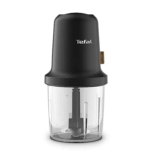 Produktbild: Tefal ‎MQ80E8 Eco Respect Zerkleinerer | Zerkleinerer im Öko-Design | Zwiebeln | Knoblauch | Kräuter | Saucen | 0,5 L | 2 Klinge | 500W | Schwarz