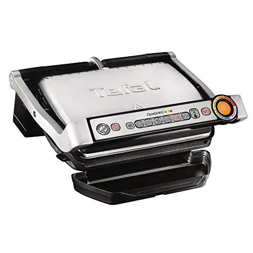 Produktbild: Tefal OptiGrill+ Kontaktgrill, 6 Programme, Garstufenanzeige, abnehmbare Platten, manueller Modus, perfekte Grillergebnisse dank Messung der Dicke, Elektrogrill, Edelstahl, GC712D12