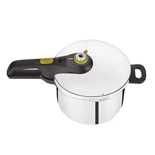 Produktbild: Tefal P2530737 Secure 5 Neo Schnellkochtopf | 6 L | 2-Stufen-Garregler | hochwertiger | Silber/Grün