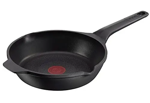 Produktbild: Tefal Robusto Aluguss Bratpfanne 24cm, Pfanne Induktion mit Antihaftversiegelung,Thermo-Signal bei idealer Brattemperatur, für alle Herdarten geeignet, einfache Reinigung, spülmaschinenfest, E24904