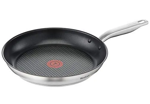 Produktbild: Tefal Virtuoso Bratpfanne E49106 | 28 cm | beschichtet | 10 Jahre Garantie | hochwertiger Premium-Edelstahl| Antihaft-Titanbeschichtung | Temperaturanzeiger Thermo Signal | induktionsgeeignet | Braten