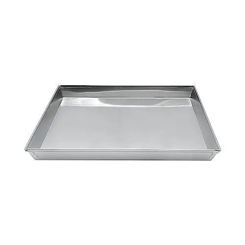 Produktbild: Pentole Agnelli Linea Pasticceria e Pizza Rechteckiges Backblech aus Aluminiumlegierung 3003 mit Rand, Silber/schwarz, 40 x 30 cm