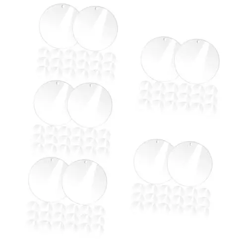 Produktbild: TEHAUX 100 STK Runde Platte aus Acryl klarer Acrylkreis klare Acrylkreise Acryl-Rohlinge runder Kreis aus klarem Acryl Discs-Panel Acrylrohlinge einkreisen handgefertigte Acrylscheibe