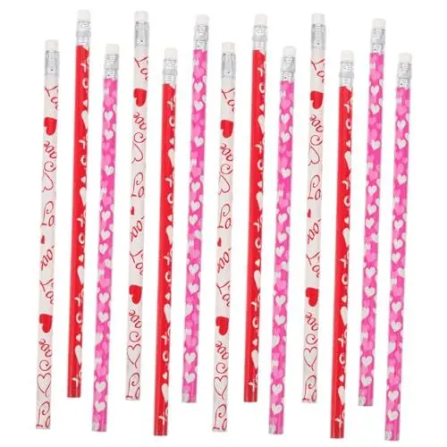 Produktbild: TEHAUX 100st Liebe Bleistift Bleistifte Mit Radierspitze Holzstifte Valentinsstifte Mit Radiergummi Zeichenstifte Schreibstifte Pappel Multifunktion Schulmaterial