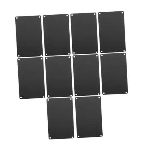 Produktbild: TEHAUX Blanko-metallschild-set – 10-teiliges Multifunktions-namensschild Aus Aluminium Für
