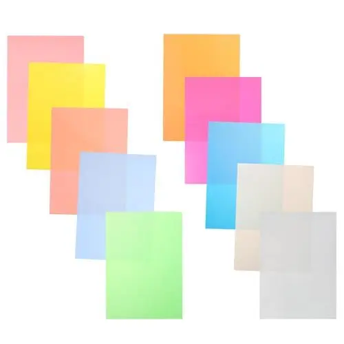 Produktbild: TEHAUX 10stücke Teiliges Heat Shrinkable Sheets Für Schlüsselanhänger Bunte Schrumpffolie Fluoreszenzfarben Für Kreative Bastelprojekte Und Kunstunterricht
