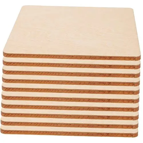 Produktbild: TEHAUX 10 Stück Blanko-holzbretter Lagenmaterial Lindenholzbretter Für Architekturmodelle Glatte Holzscheiben Zum Basteln
