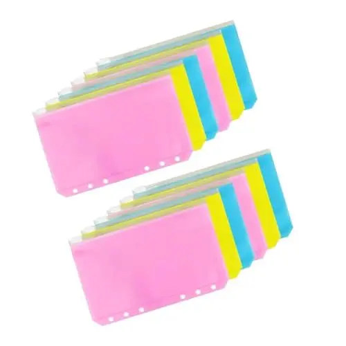 Produktbild: TEHAUX 12st A6 Reißverschlusstasche Projekt Loseblattbinder Reißverschlusstaschen Büromappen Aktentaschen Beutel Mit Losen Blättern Seiten Briefbeutel Einlegen Klares Bindemittel Pvc