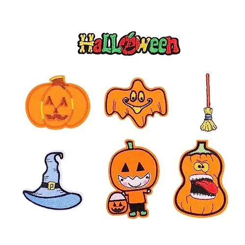 Produktbild: TEHAUX 14st Halloween-patch Aufkleber Mit Kürbisapplikationen Zum Aufbügeln Kürbis Bügelbild Dekorative Kürbisse Halloween-applikationen Reparatur Stoff-polyester-vliesstoff Banner