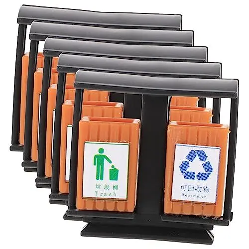 Produktbild: TEHAUX 3er-sets Realistisches Abs-material Mini-mülleimer Für Sandtisch-layout- Landschaftsdekor Mülleimer Für Jungen Und Mädchen Frühes Lernspielzeug Landschaftsdekor 5 Stück X 3