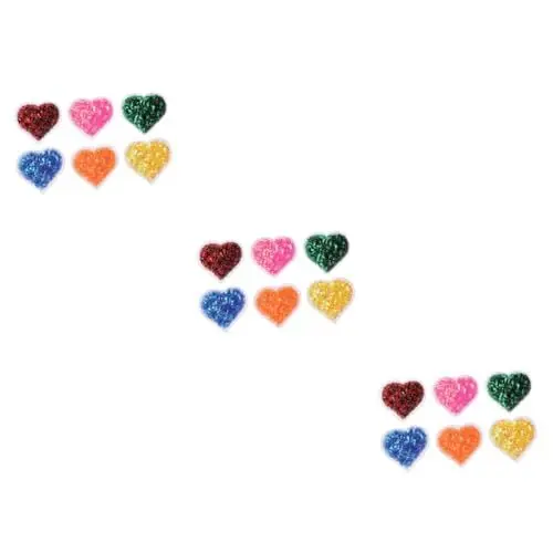 Produktbild: TEHAUX 18 Stk herzförmiger Patch mit Pailletten sequin scheckheft bescherung pieces jeans muttertqgsgeschenk packet gestickte Applikationen Pailletten-Patch Hemd dekorativer Aufnäher