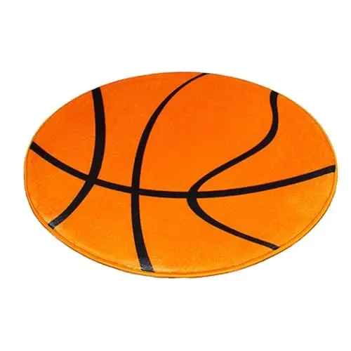 Produktbild: TEHAUX 1Stk eingangsmatte bürostuhlunterlage Round Carpet Rugs for Living Room Fußmatte türvorleger Doormat fussabtreter Innenbereich Easy-clean stühle Basketball Teppich Türmatte