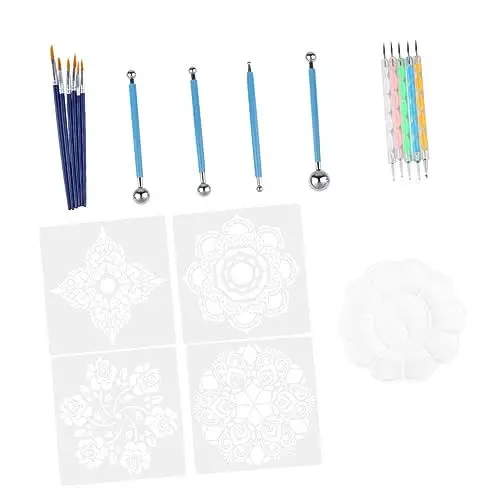 Produktbild: TEHAUX 1 Satz 20St Schablonen Malzubehör Mandala schablonen maleranzug Mandala-Zeichnungsschablonen Werkzeuge zum Malen von Mandalas Bunte Mandala-Vorlagen Vorlagen zum Malen von Mandalas