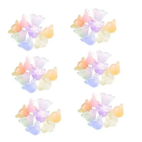 Produktbild: TEHAUX 1 Satz Glasblumenperlen Bunte Spacer Perlen Für Armbänder Schmuckherstellung Diy Bastelbedarf Für Kreative Projekte Und Accessoires 100 Stück