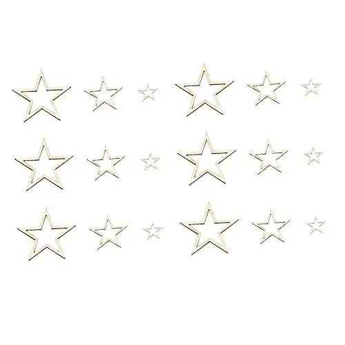 Produktbild: TEHAUX 200St hölzerne Ornamente Sternentisch Konfetti hohle Sterne bezaubern Meereslebewesen Schablonen Ornament Handwerk holzarbeiten woodwork holzhandwerk Holzausschnitte Bambus