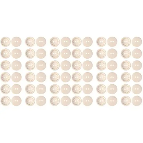 Produktbild: TEHAUX 200 Stück Dekorationen Scrapbooking Holz Runde Schnallen Handgefertigt Geschnitzte Stoffetiketten zum Basteln von Holzkleidung Robust Dekorative Projekte Zarte Naturhandwerk