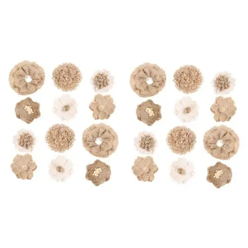 Produktbild: TEHAUX Stück Sets Elegante Hochzeit Jute Bogen Natürlichen Stil Blumendekor für Party Sackleinen Blumen Zubehör