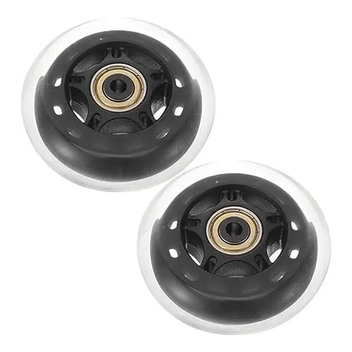 Produktbild: TEHAUX 2stücke Pu Skate Räder Geräuschlos Und Transparent Für Rollschuhe Und Scooter Langlebige Ersatzrollen Mit Kugellagern Für Outdoor-aktivitäten