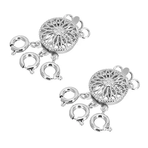 Produktbild: TEHAUX Metall Layering Halskette Verschlüsse Halskette Verschluss Halskette Entwirrer Layering Schmuck Verschluss Armband Schnalle Set