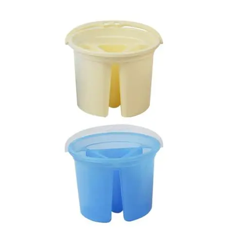 Produktbild: TEHAUX 2st Stifthalter Kalligraphie-pinsel-becken Tragbarer Farbeimer Aquarellpinsel Becken Der Waschmaschinenreiniger Malzubehör Farbhalter Waschmaschine Spielzeug Pinselbecken Plastik