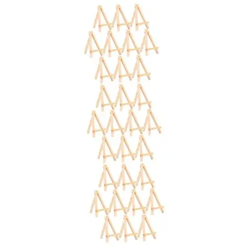Produktbild: TEHAUX 30 Stk Staffelei aus Holz Kinder Staffelei Tisch Staffeleien kleine Staffelei Staffeleien zeigen holzdeko malerzubehör tischdeckenklammern Gemäldehalter Malstaffelei Bambus Beige