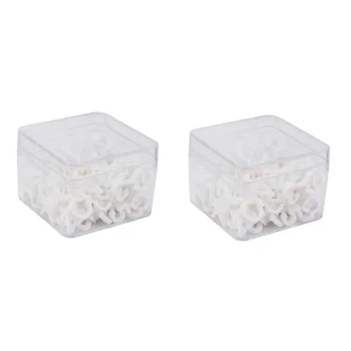 Produktbild: TEHAUX 400 Stk Acrylfigur -Perlen-Charm Zahlenperlen in verschiedenen Farben Alphabet-Buchstabenperlen Zubehör für Alphabet-Perlen Harzanhänger zum Selbermachen Weiß