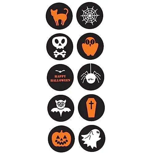 Produktbild: TEHAUX Happy Halloween Backen 40 Kürbis Aufkleber Dichtungen Candy Bag Versiegelung Aufkleber Handwerk Scrapbooking