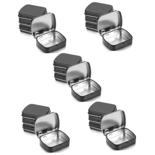 Produktbild: TEHAUX 50 Stück Kartons Blechbüchse Kleine Leere Kleine Dose Behälter Für Toilettenartikel Kleine Pillendose Mini-perlen Bonbonglas Mit Deckel Blechdosen Zum Basteln Eisen