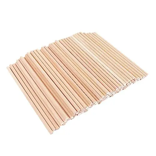 Produktbild: TEHAUX 50 Stück Holzstäbe Holzstäbchen Bastelstäbe Modellmaterial 300 X 5 0 Mm Originalstäbe Für Projekte