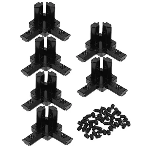 Produktbild: TEHAUX 6 Stück 2020 Aluminium-strangpressverbinder 3-wege-winkelverbinder Für Aluminiumprofil 80/20 Aluminium-strangpressprofil Rechtwinkliges Aluminium Eckwinkel Aluminiumhalterung Ecke