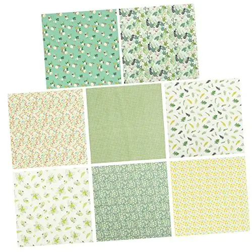 Produktbild: TEHAUX Heimtextilien Stoffblätter 8 Blätter Quiltstoff Blumendruck Patchwork Für Dekorative Projekte